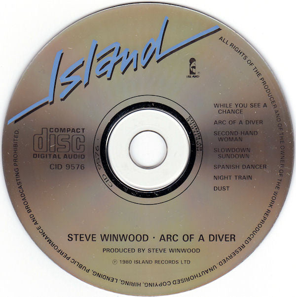 Steve Winwood : Arc Of A Diver (CD, Album)