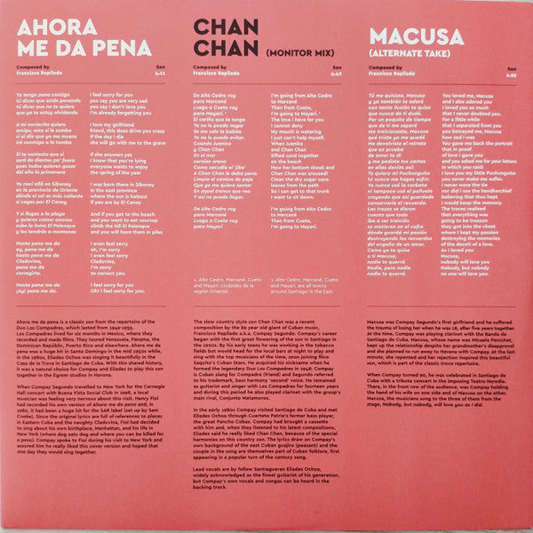 Buena Vista Social Club : Ahora Me Da Pena EP (12", EP, RSD)