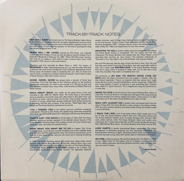 Everly Brothers : Hey Doll Baby (LP, RSD, Comp, Ltd, RM, S/Edition, Blu)