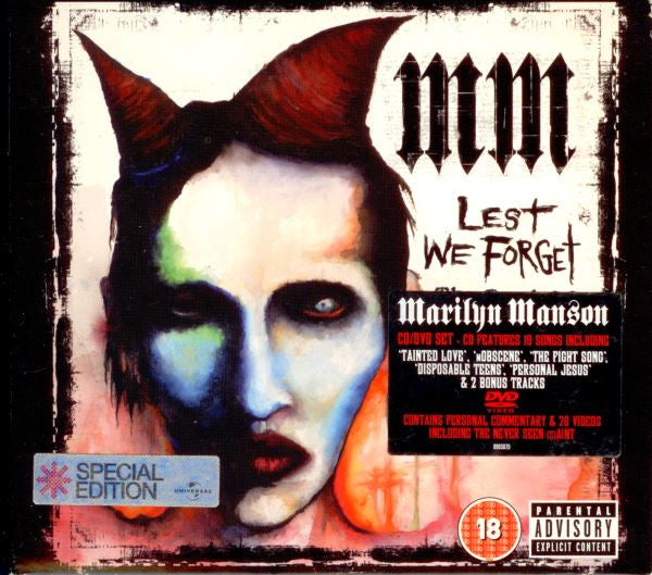 Marilyn Manson : Lest We Forget - The Best Of (CD + DVD-V, PAL + Comp, S/Edition)