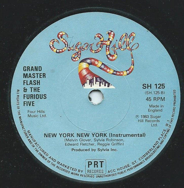 Grandmaster Flash & The Furious Five : New York New York (7")