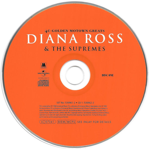 The Supremes : 40 Golden Motown Greats (2xCD, Comp, RE)