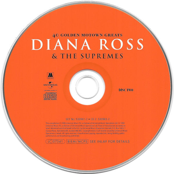The Supremes : 40 Golden Motown Greats (2xCD, Comp, RE)