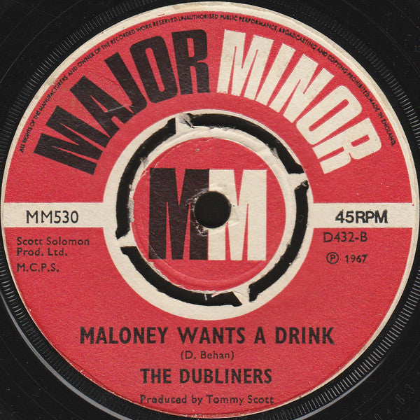 The Dubliners : Black Velvet Band (7")