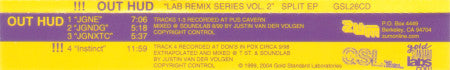 Out Hud / !!! : Lab Remix Series Vol. 2 (CD, EP, RE)