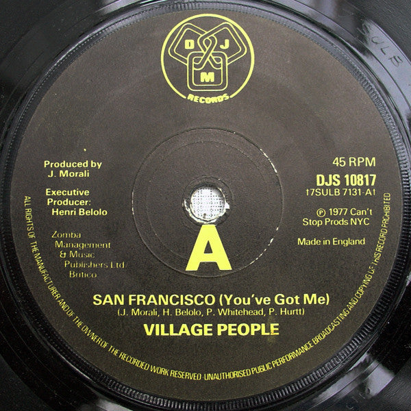 Village People : San Francisco (You've Got Me) (7")