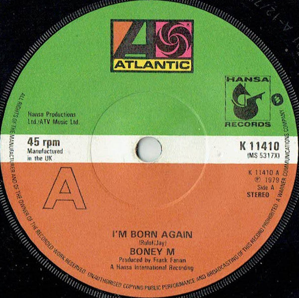 Boney M. : I'm Born Again / Bahama Mama (7", Single)