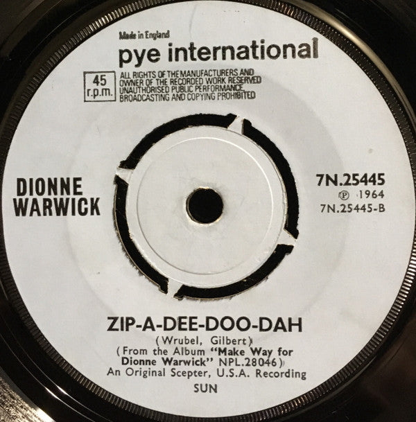 Dionne Warwick : (Theme From) Valley Of The Dolls (7", Single, 4 p)