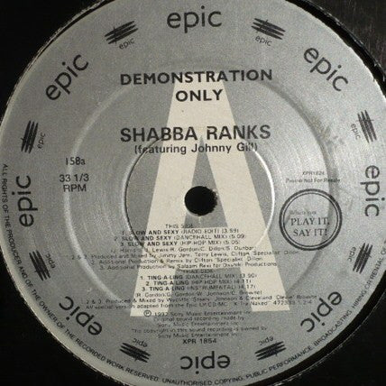 Shabba Ranks : Slow And Sexy (12", Maxi, Promo)