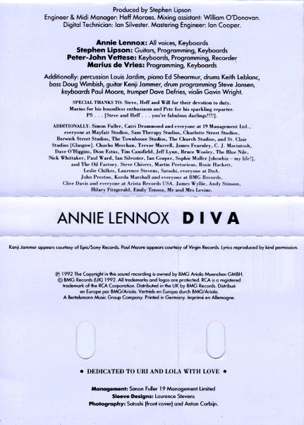 Annie Lennox : Diva (Cass, Album)