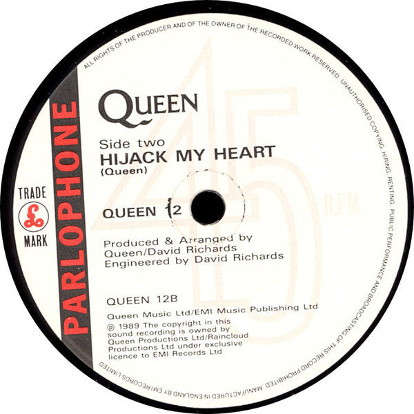 Queen : The Invisible Man (7", Single, Pap)