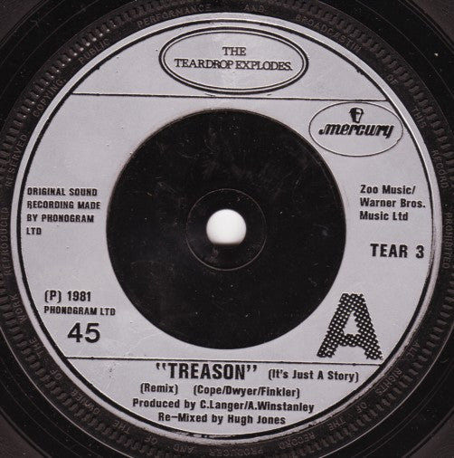 The Teardrop Explodes : Treason (It's Just A Story). (7", Single, Sil)