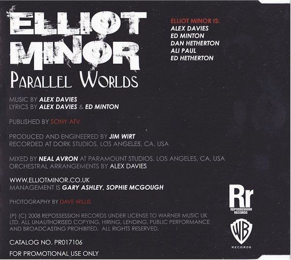 Elliot Minor : Parallel Worlds (CD, Single, Promo)