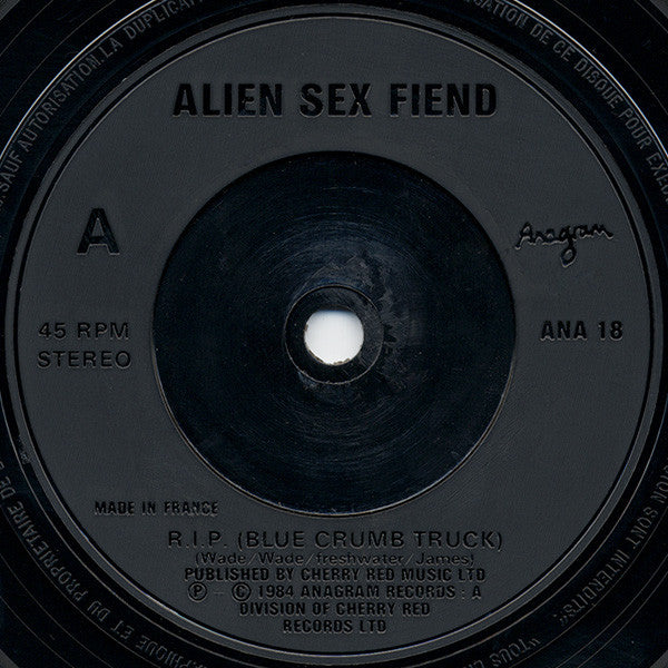 Alien Sex Fiend : R.I.P. / New Christian Music (7", Single, Pos)