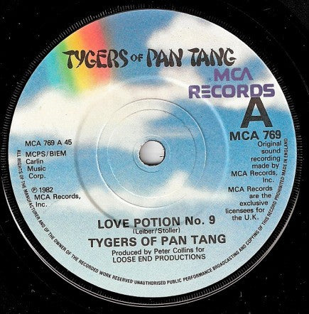 Tygers Of Pan Tang : Love Potion No. 9 (7", Single)