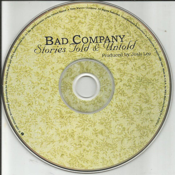 Bad Company (3) : Stories Told & Untold (CD, Album)