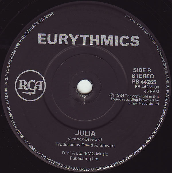 Eurythmics : Love Is A Stranger (7", Single)