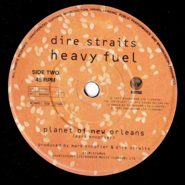 Dire Straits : Heavy Fuel (7", Single)