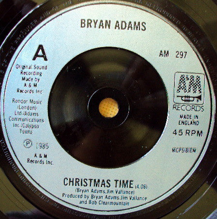 Bryan Adams : Christmas Time (7", Single)