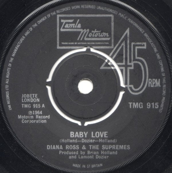 The Supremes : Baby Love (7", Single, RE)
