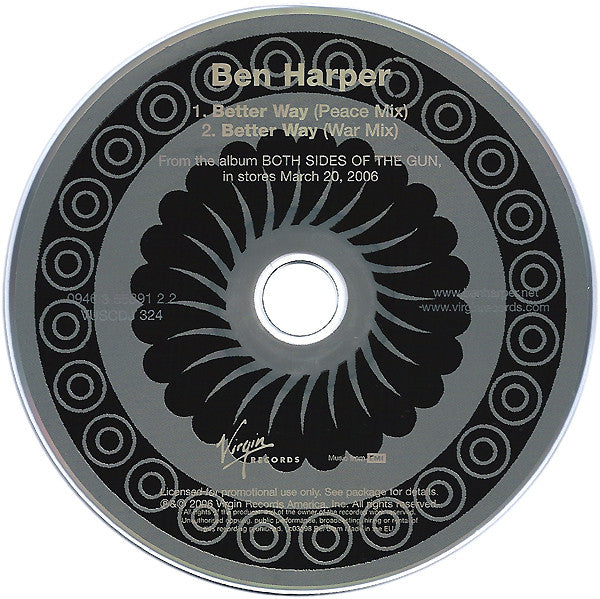 Ben Harper : Better Way (CD, Single, Promo)