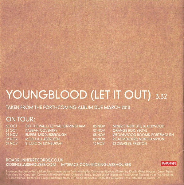 Kids In Glass Houses : Young Blood (Let It Out) (CDr, Single, Promo)