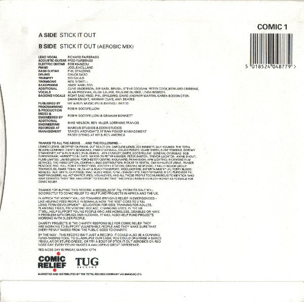 Right Said Fred : Stick It Out (7", Single)