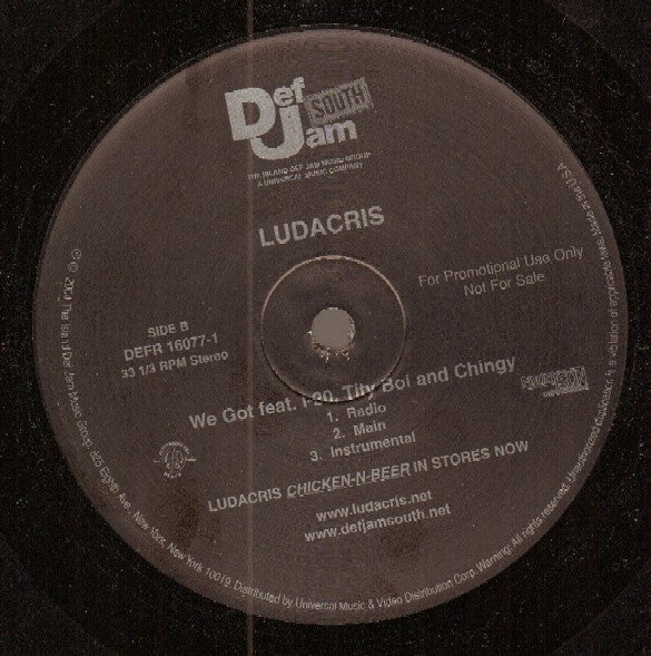 Ludacris : Diamond In The Back / We Got (12", Promo)
