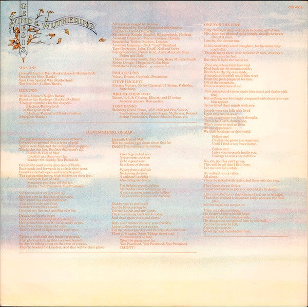 Genesis : Wind & Wuthering (LP, Album, Tex)