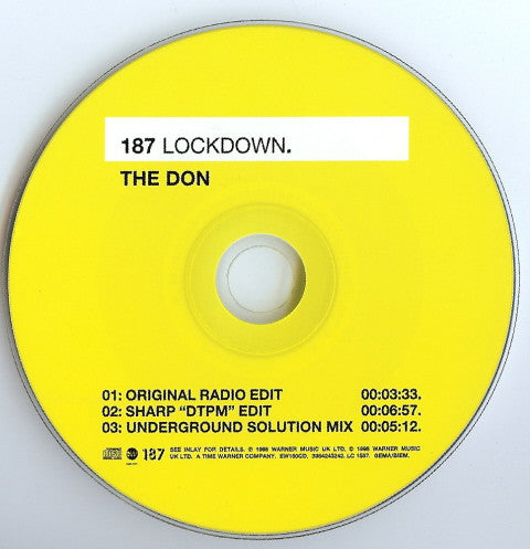 187 Lockdown : The Don (CD, Single)