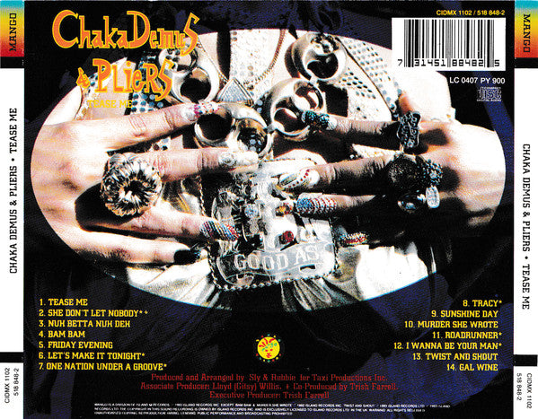 Chaka Demus & Pliers : Tease Me (CD, Album, RE)