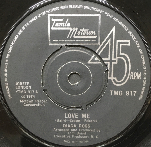 Diana Ross : Love Me (7", Single)