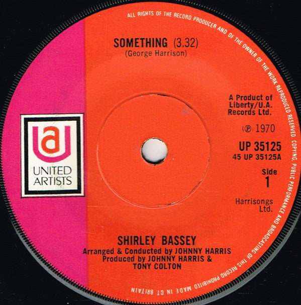 Shirley Bassey : Something (7", Single, Sol)