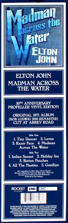 Elton John : Madman Across The Water (LP, Album, Ltd, RE, RM, Blu)