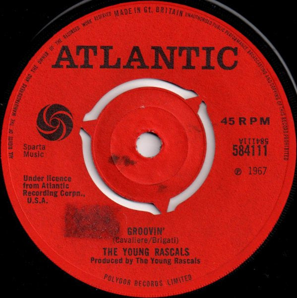 The Young Rascals : Groovin'  (7", Single, 3-p)