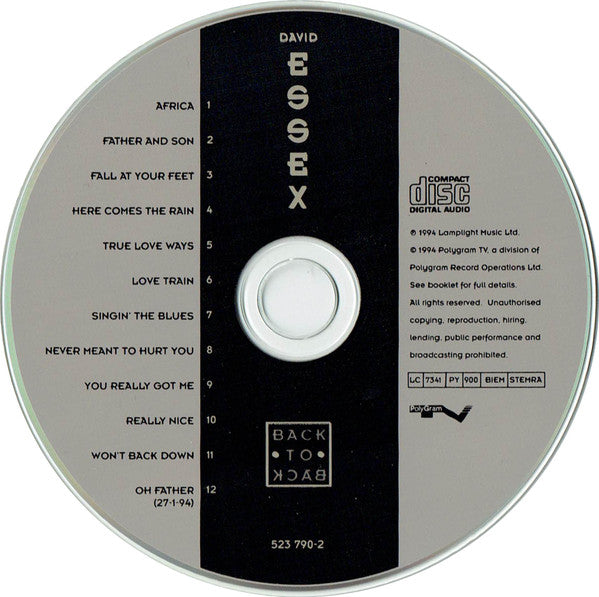 David Essex : Back To Back (CD, Album)