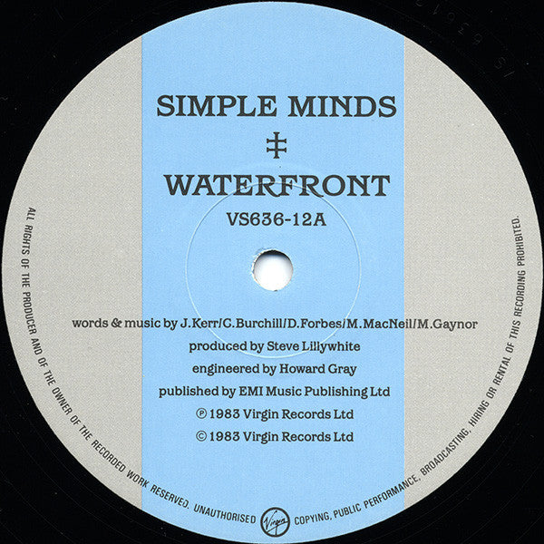 Simple Minds : Waterfront (12", Single)