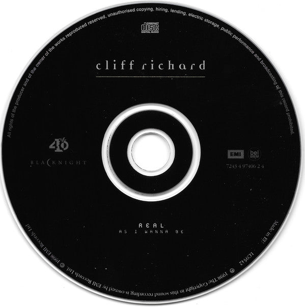 Cliff Richard : Real As I Wanna Be (CD, Album)