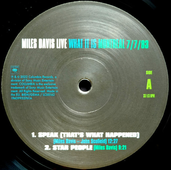 Miles Davis : Miles Davis Live (What It Is) (Montreal 7/7/83) (2xLP, RSD, Gat)