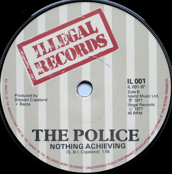 The Police : Nothing Achieving / Fall Out (7", Single, RE, Blu)
