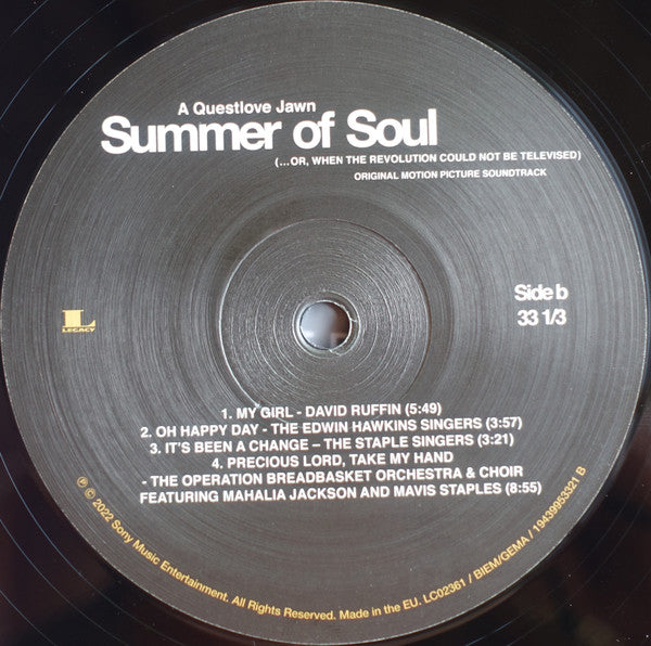 Various : Summer Of Soul (...Or, When The Revolution Could Not Be Televised) (Original Motion Picture Soundtrack) (2xLP, Album)