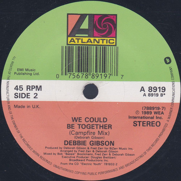 Debbie Gibson : Electric Youth (7", Single, Dam)