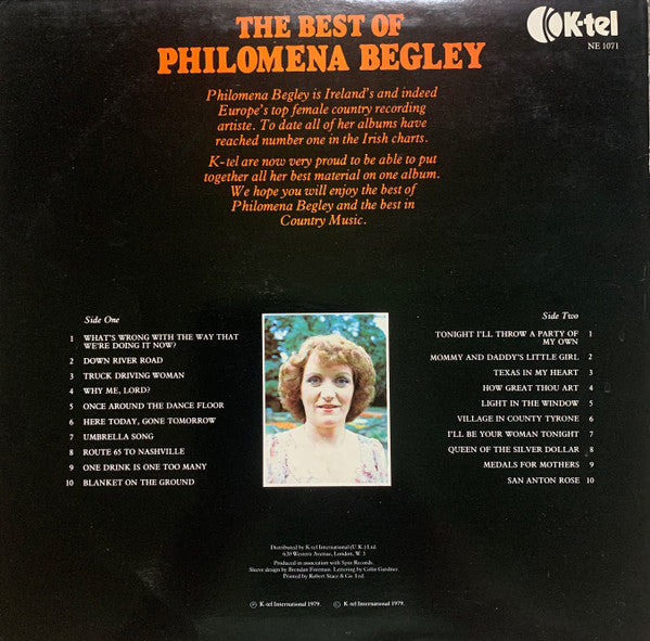 Philomena Begley : The Best Of Philomena Begley (LP, Comp)