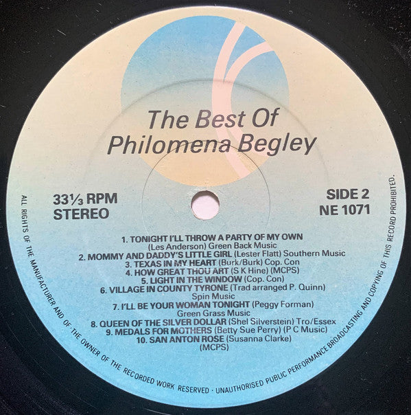 Philomena Begley : The Best Of Philomena Begley (LP, Comp)