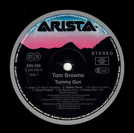 Tom Browne : Tommy Gun (LP, Album, M/Print)