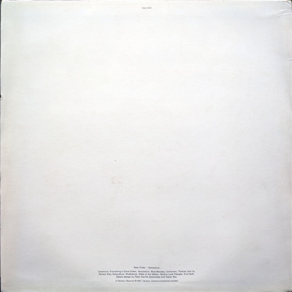 New Order : Substance (2xLP, Comp, Emb)