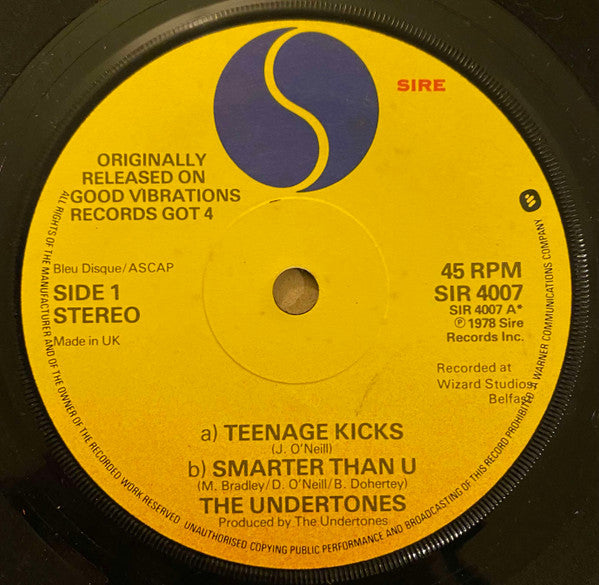 The Undertones : Teenage Kicks (7", EP, RE, Com)