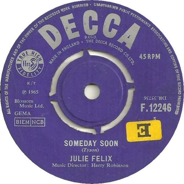 Julie Felix : Someday Soon (7", Single)