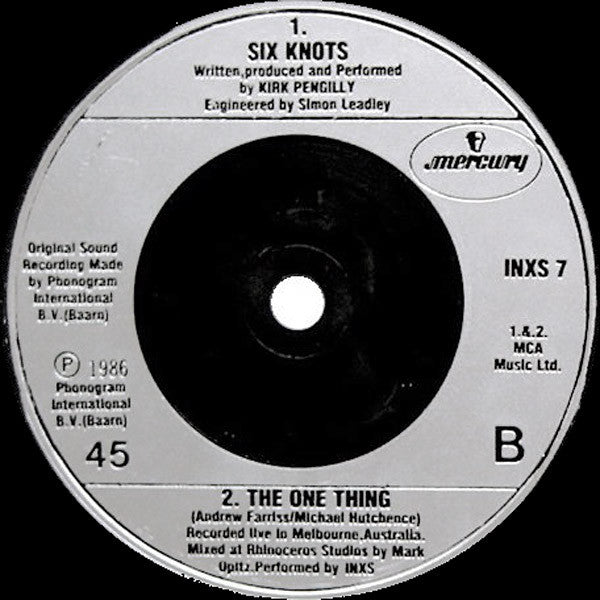 INXS : Kiss The Dirt (Falling Down The Mountain) (7", Single)