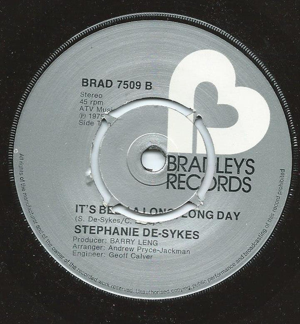 Stephanie De-Sykes : We'll Find Our Day (7")